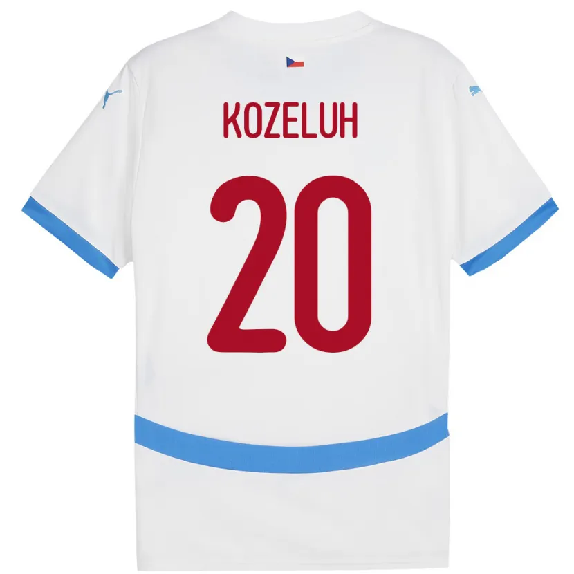 Danxen Dzieci Czechy Josef Kozeluh #20 Biały Wyjazdowa Koszulka 24-26 Koszulki Klubowe