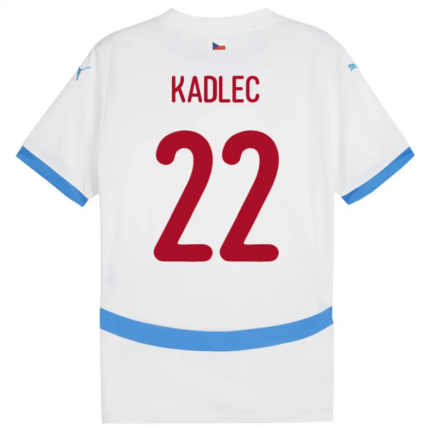 Danxen Dzieci Czechy Adam Kadlec #22 Biały Wyjazdowa Koszulka 24-26 Koszulki Klubowe