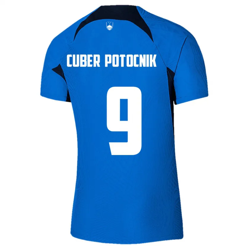 Danxen Dzieci Słowenia Jaka Cuber Potocnik #9 Niebieski Wyjazdowa Koszulka 24-26 Koszulki Klubowe