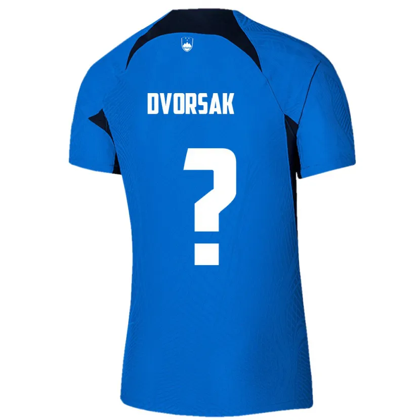 Danxen Dzieci Słowenia Matej Dvorsak #0 Niebieski Wyjazdowa Koszulka 24-26 Koszulki Klubowe