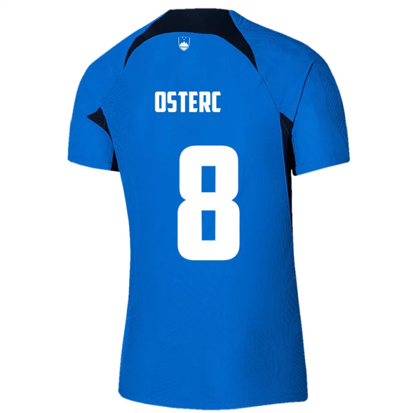Danxen Dzieci Słowenia Niko Osterc #8 Niebieski Wyjazdowa Koszulka 24-26 Koszulki Klubowe