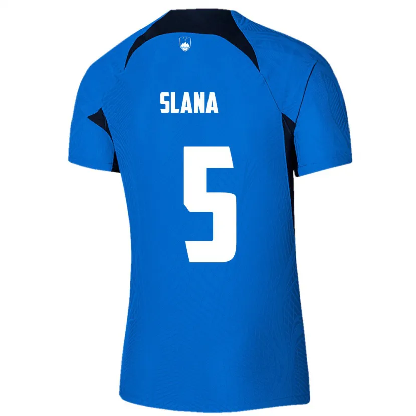 Danxen Dzieci Słowenia Filip Slana #5 Niebieski Wyjazdowa Koszulka 24-26 Koszulki Klubowe