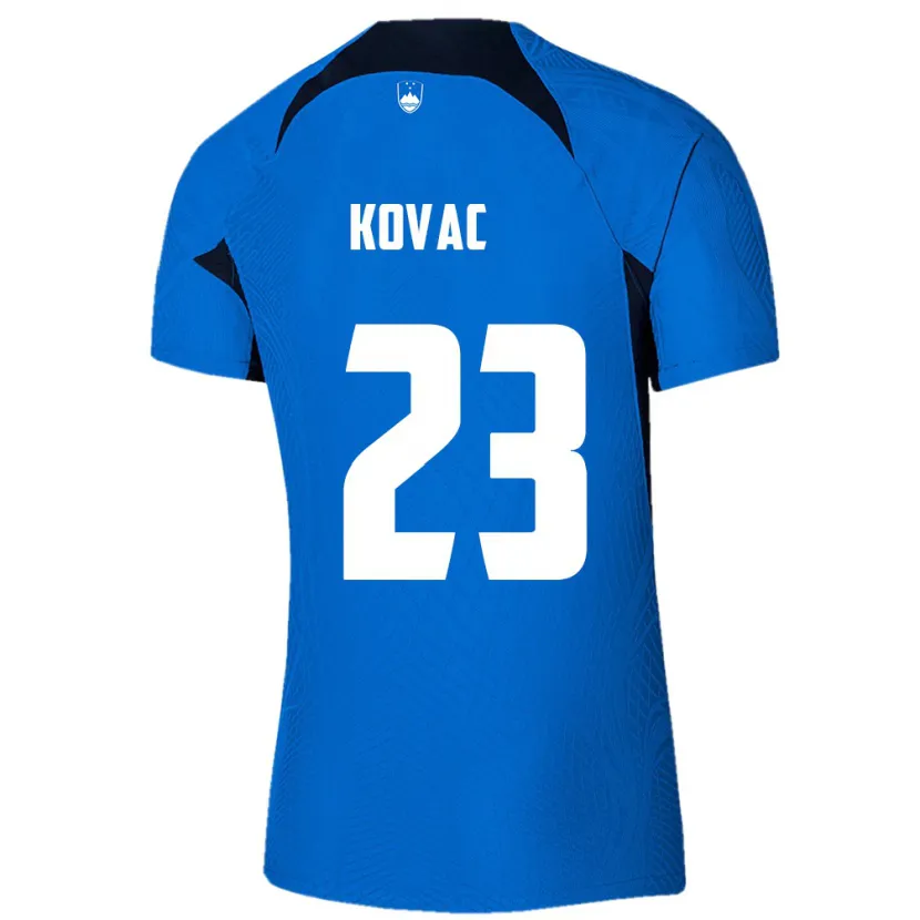 Danxen Dzieci Słowenia Blaz Kovac #23 Niebieski Wyjazdowa Koszulka 24-26 Koszulki Klubowe