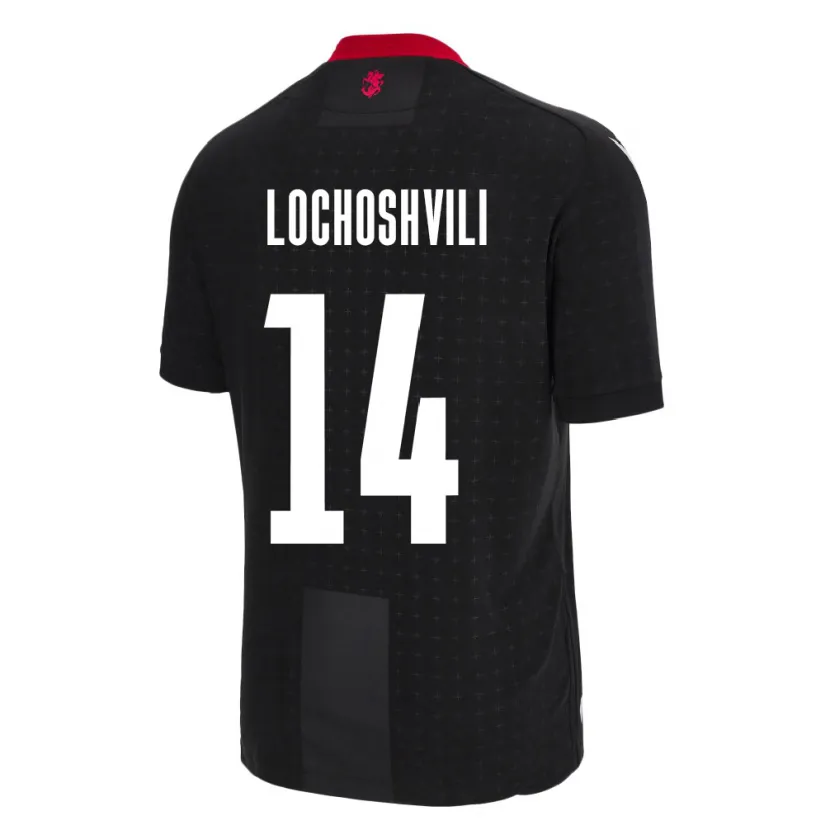 Danxen Dzieci Georgia Luka Lochoshvili #14 Czarny Wyjazdowa Koszulka 24-26 Koszulki Klubowe
