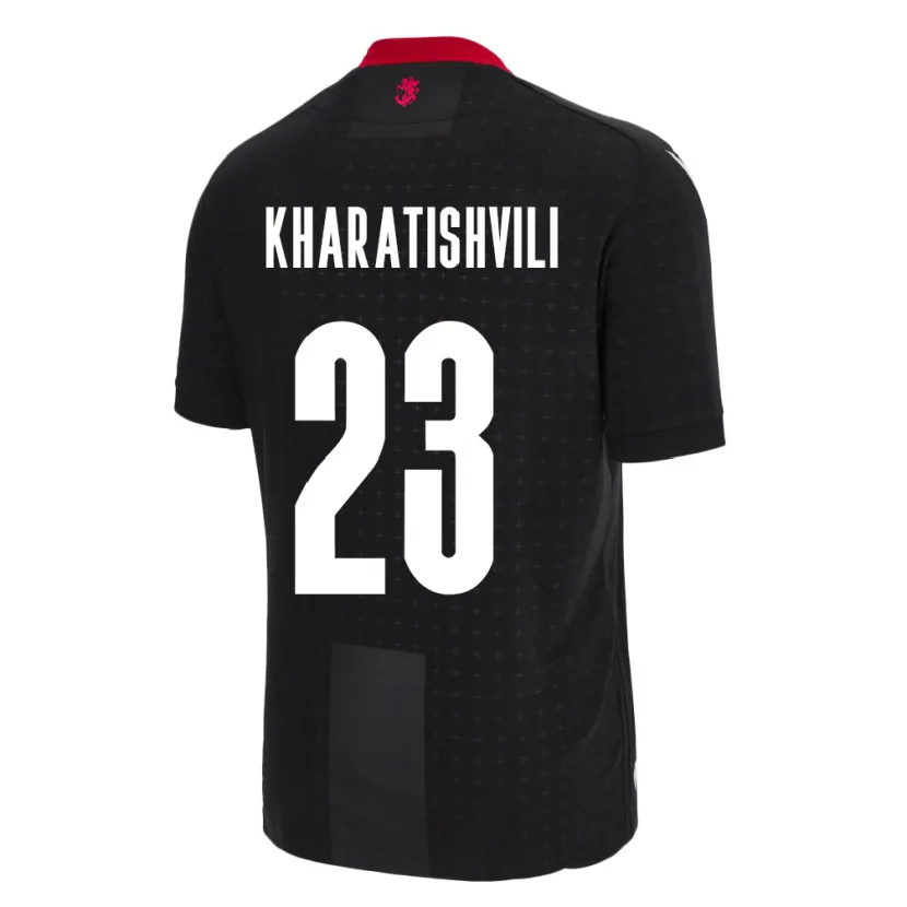Danxen Dzieci Georgia Luka Kharatishvili #23 Czarny Wyjazdowa Koszulka 24-26 Koszulki Klubowe