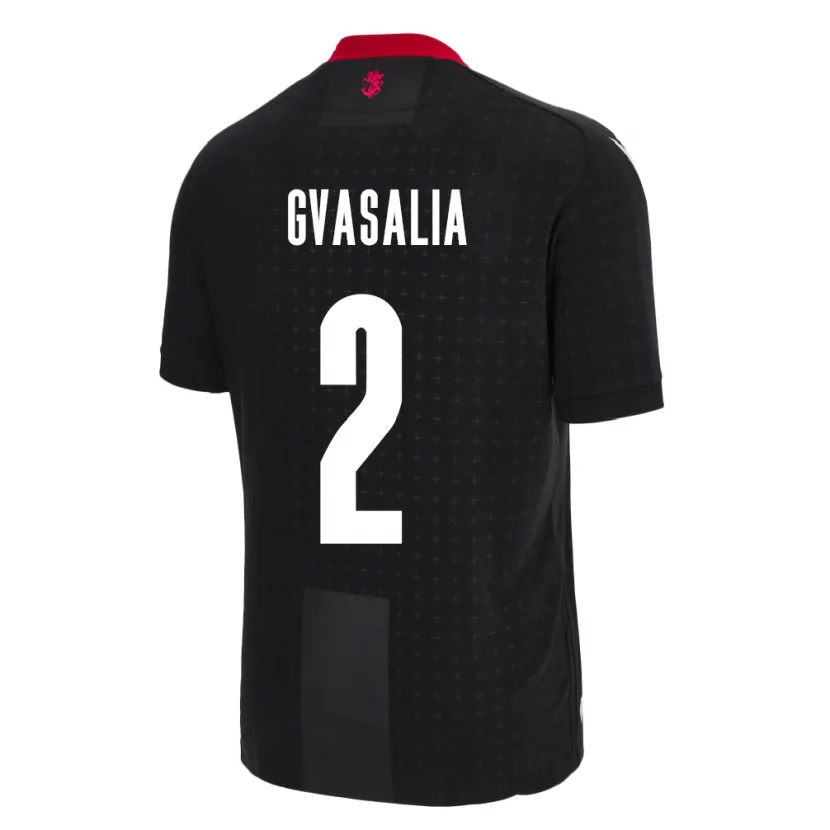Danxen Dzieci Georgia Giorgi Gvasalia #2 Czarny Wyjazdowa Koszulka 24-26 Koszulki Klubowe