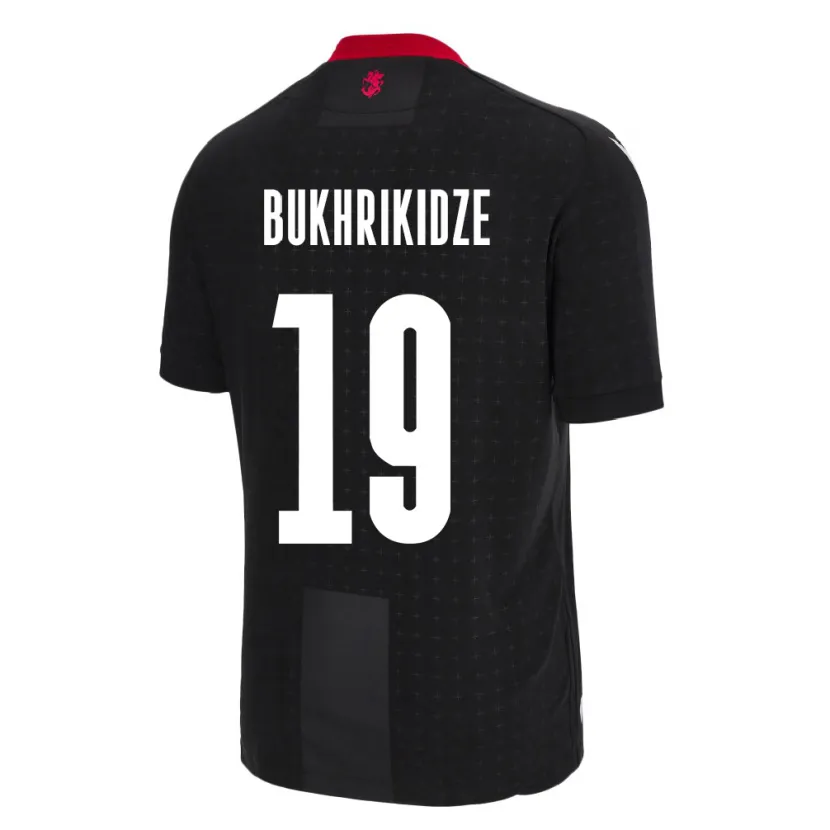 Danxen Dzieci Georgia Nino Bukhrikidze #19 Czarny Wyjazdowa Koszulka 24-26 Koszulki Klubowe