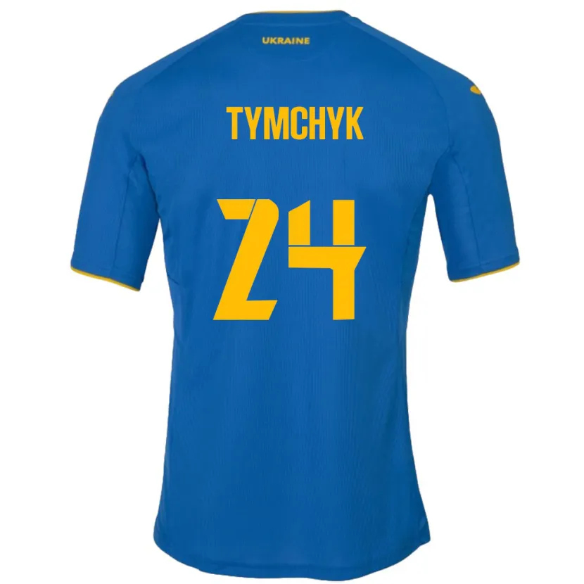 Danxen Dzieci Ukraina Oleksandr Tymchyk #24 Niebieski Wyjazdowa Koszulka 24-26 Koszulki Klubowe
