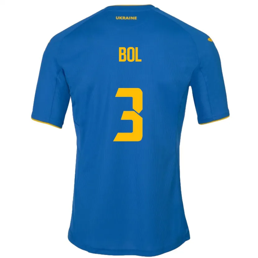 Danxen Dzieci Ukraina Anton Bol #3 Niebieski Wyjazdowa Koszulka 24-26 Koszulki Klubowe