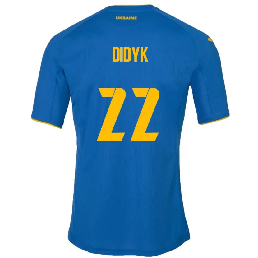 Danxen Dzieci Ukraina Roman Didyk #22 Niebieski Wyjazdowa Koszulka 24-26 Koszulki Klubowe
