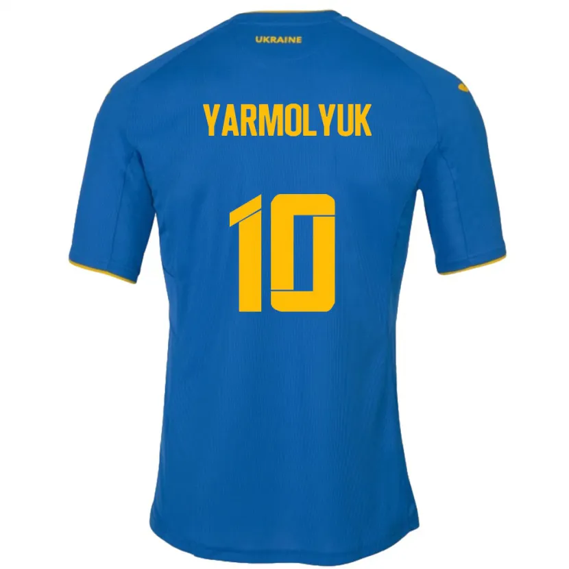 Danxen Dzieci Ukraina Yegor Yarmolyuk #10 Niebieski Wyjazdowa Koszulka 24-26 Koszulki Klubowe
