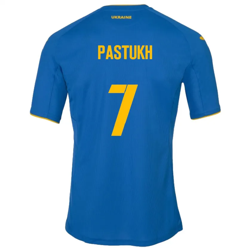 Danxen Dzieci Ukraina Yevgeniy Pastukh #7 Niebieski Wyjazdowa Koszulka 24-26 Koszulki Klubowe
