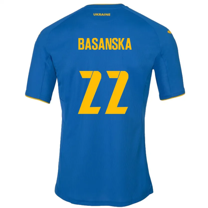 Danxen Dzieci Ukraina Olga Basanska #22 Niebieski Wyjazdowa Koszulka 24-26 Koszulki Klubowe