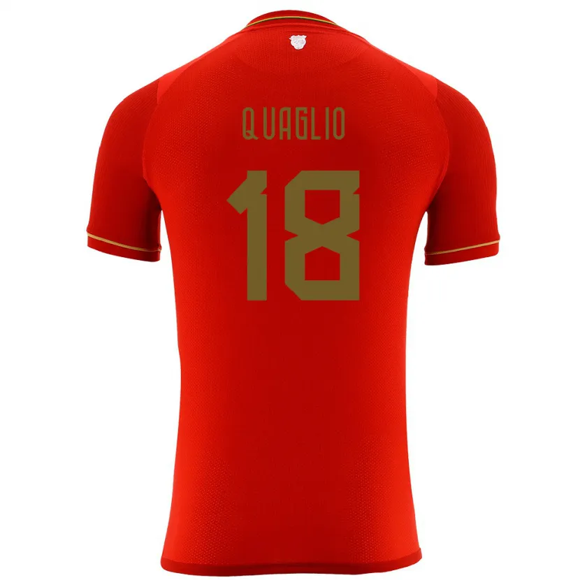 Danxen Dzieci Boliwia Fabricio Quaglio #18 Czerwony Wyjazdowa Koszulka 24-26 Koszulki Klubowe