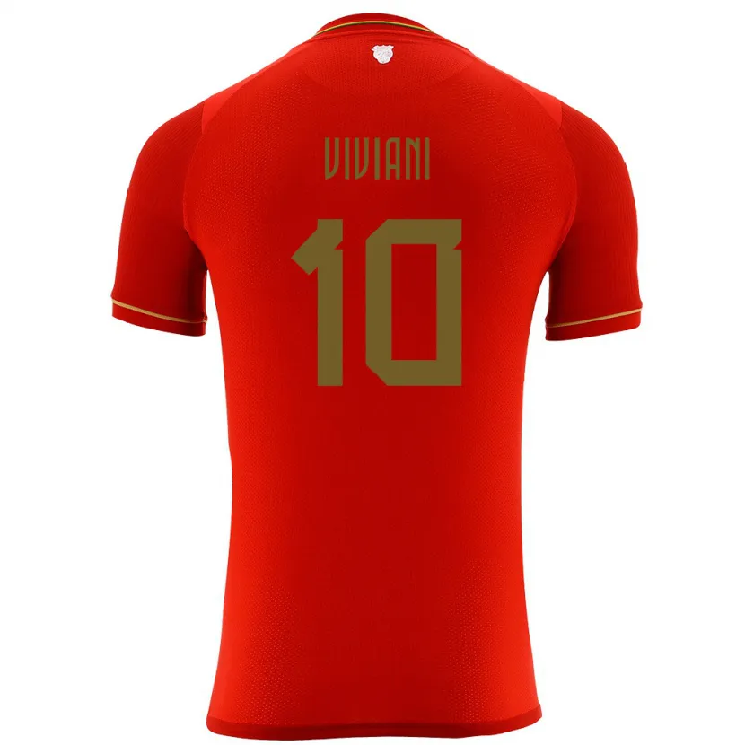 Danxen Dzieci Boliwia Leonardo Viviani #10 Czerwony Wyjazdowa Koszulka 24-26 Koszulki Klubowe