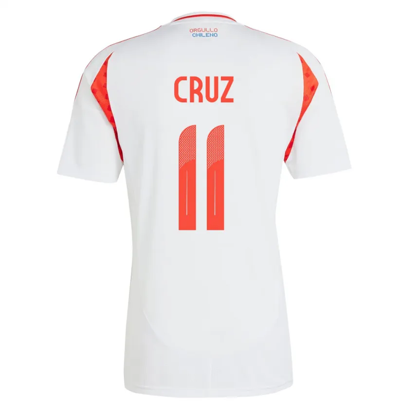 Danxen Dzieci Chile Joan Cruz #11 Biały Wyjazdowa Koszulka 24-26 Koszulki Klubowe