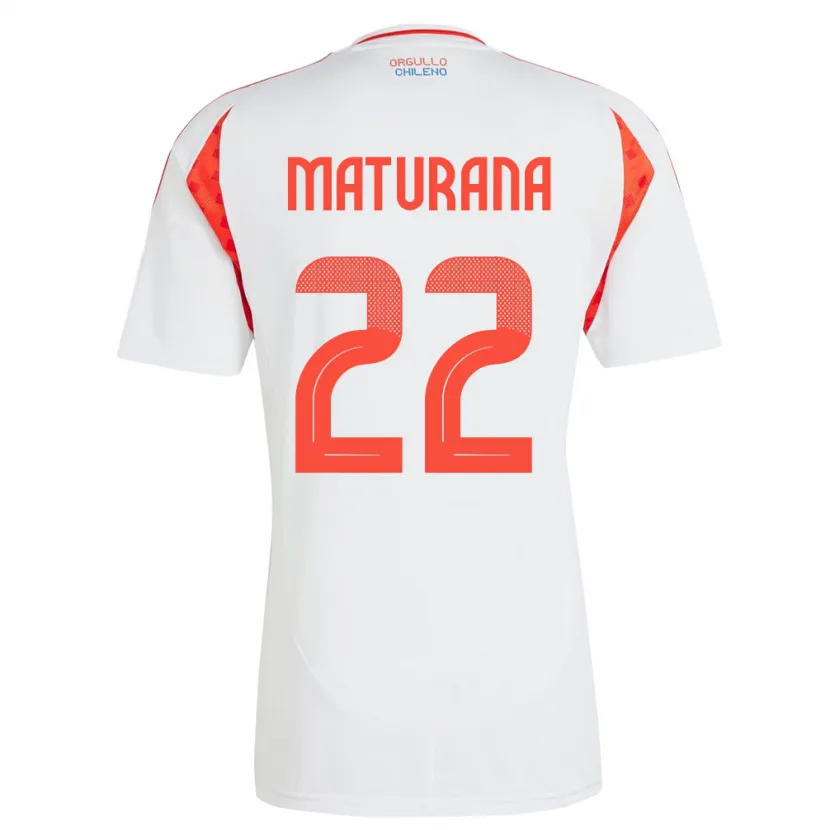 Danxen Dzieci Chile Martín Maturana #22 Biały Wyjazdowa Koszulka 24-26 Koszulki Klubowe