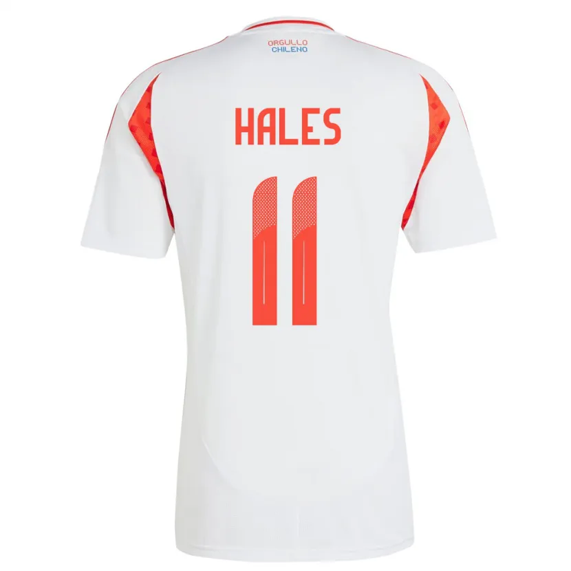 Danxen Dzieci Chile Alejandro Hales #11 Biały Wyjazdowa Koszulka 24-26 Koszulki Klubowe