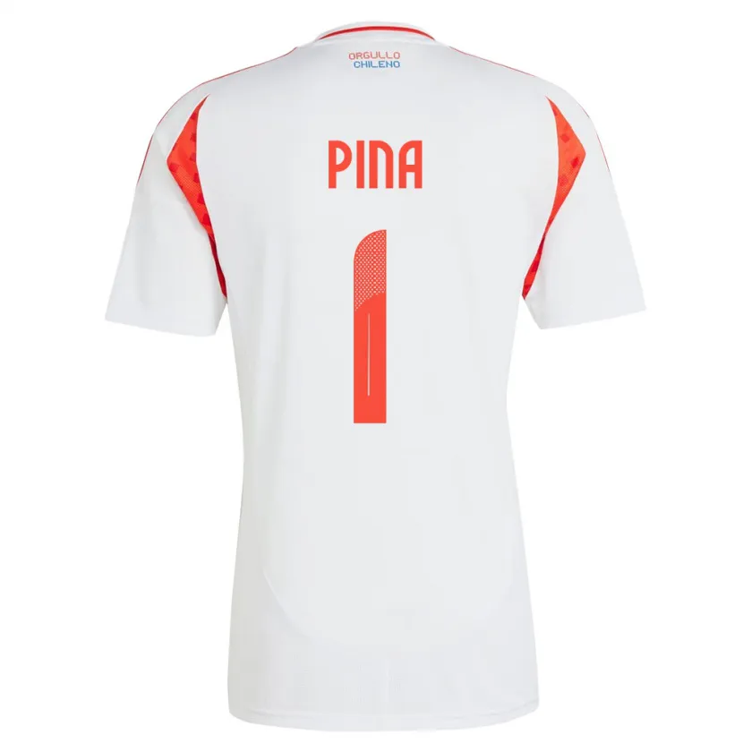 Danxen Dzieci Chile Cristóbal Piña #1 Biały Wyjazdowa Koszulka 24-26 Koszulki Klubowe