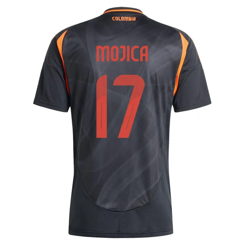 Danxen Dzieci Kolumbia Johan Mojica #17 Czarny Wyjazdowa Koszulka 24-26 Koszulki Klubowe