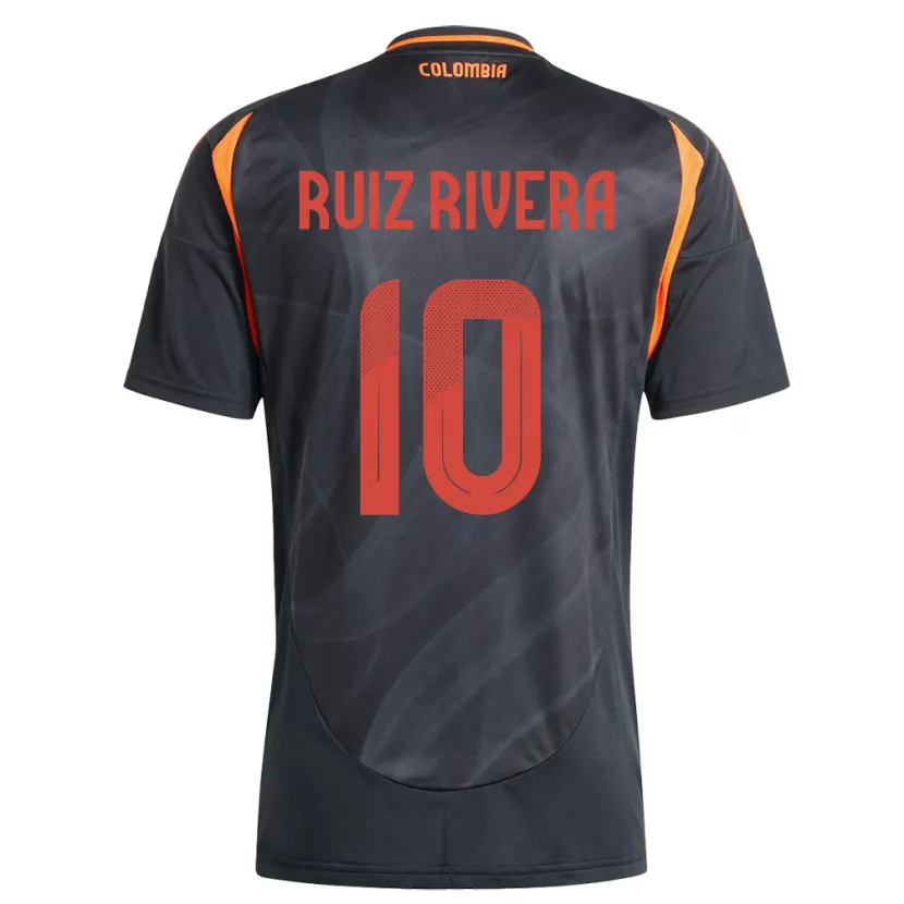 Danxen Dzieci Kolumbia Daniel Ruiz Rivera #10 Czarny Wyjazdowa Koszulka 24-26 Koszulki Klubowe