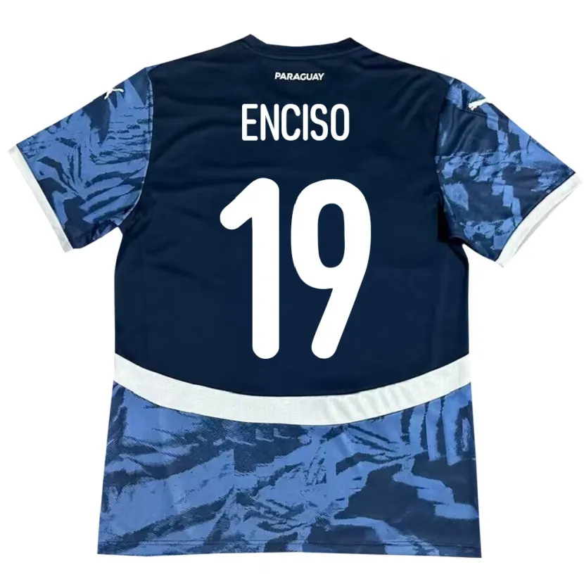 Danxen Dzieci Paragwaj Julio Enciso #19 Niebieski Wyjazdowa Koszulka 24-26 Koszulki Klubowe