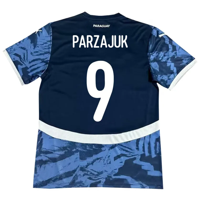 Danxen Dzieci Paragwaj Kevin Parzajuk #9 Niebieski Wyjazdowa Koszulka 24-26 Koszulki Klubowe