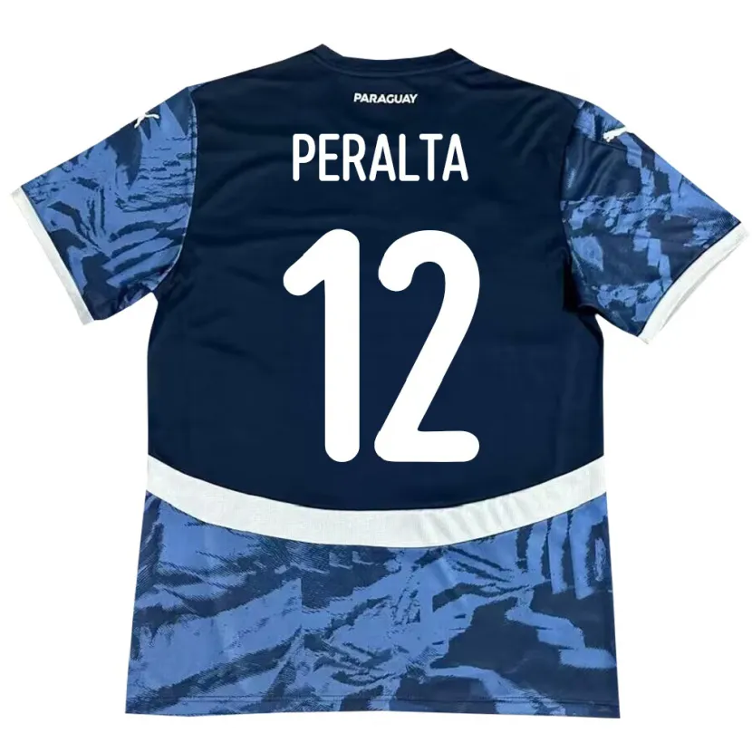 Danxen Dzieci Paragwaj Jesús Peralta #12 Niebieski Wyjazdowa Koszulka 24-26 Koszulki Klubowe