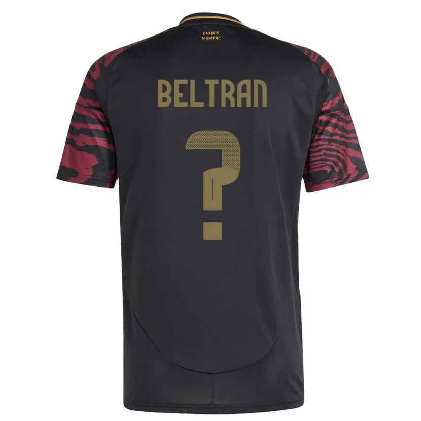 Danxen Dzieci Peru Adrián Beltrán #0 Czarny Wyjazdowa Koszulka 24-26 Koszulki Klubowe