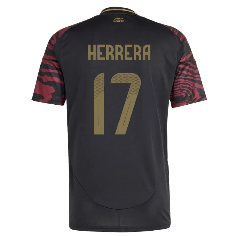 Danxen Dzieci Peru Fabiola Herrera #17 Czarny Wyjazdowa Koszulka 24-26 Koszulki Klubowe