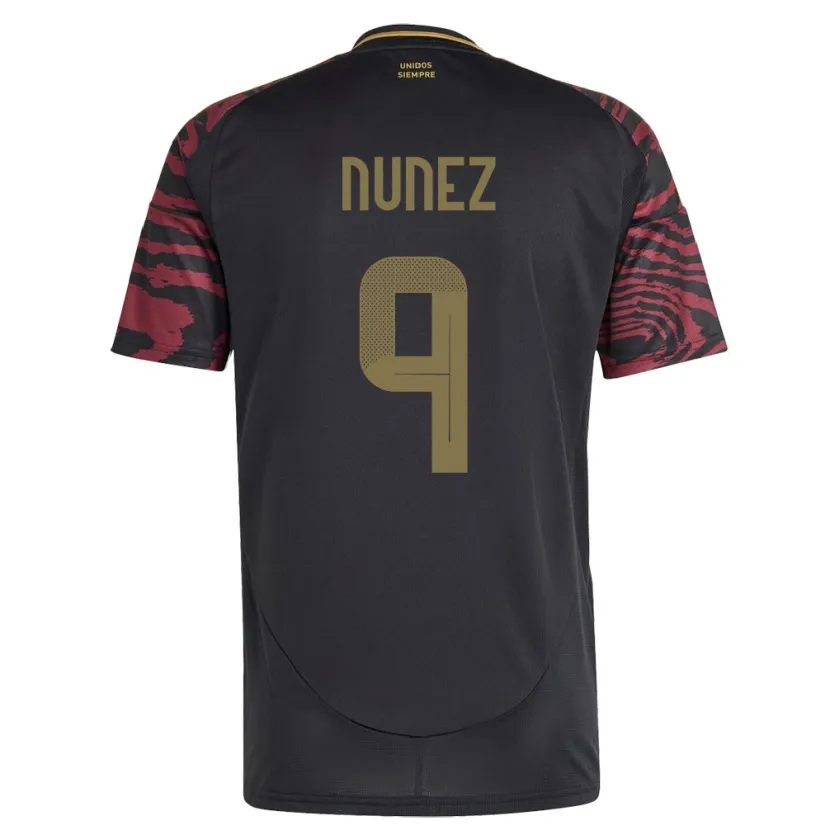 Danxen Dzieci Peru Pierina Núñez #9 Czarny Wyjazdowa Koszulka 24-26 Koszulki Klubowe