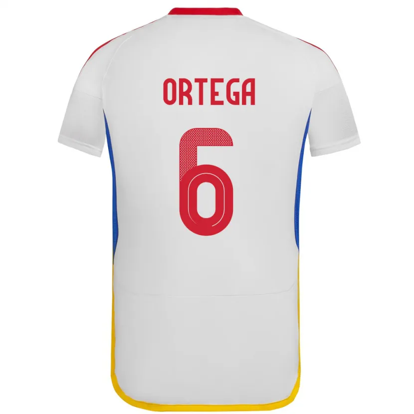 Danxen Dzieci Wenezuela Bryant Ortega #6 Biały Wyjazdowa Koszulka 24-26 Koszulki Klubowe