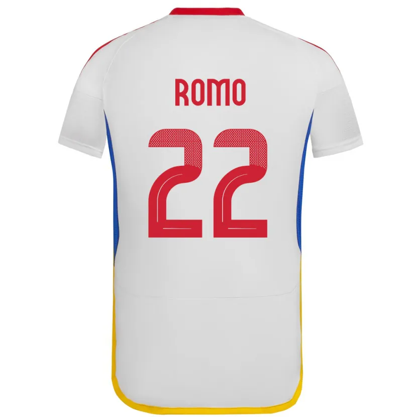 Danxen Dzieci Wenezuela Rafael Romo #22 Biały Wyjazdowa Koszulka 24-26 Koszulki Klubowe