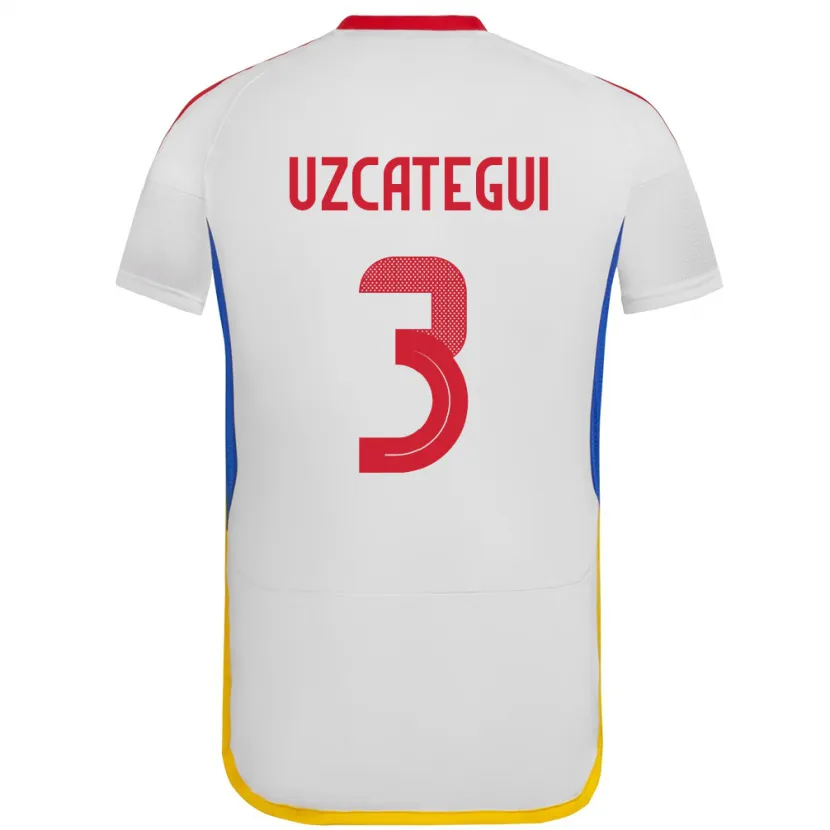 Danxen Dzieci Wenezuela Rafael Uzcátegui #3 Biały Wyjazdowa Koszulka 24-26 Koszulki Klubowe