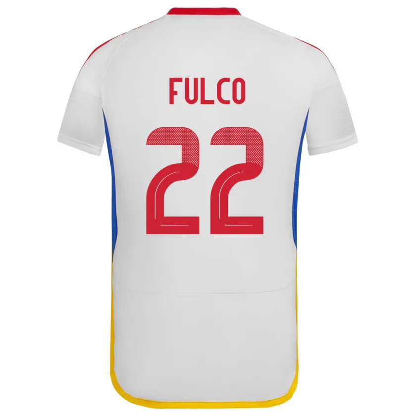Danxen Dzieci Wenezuela Pedro Fulco #22 Biały Wyjazdowa Koszulka 24-26 Koszulki Klubowe