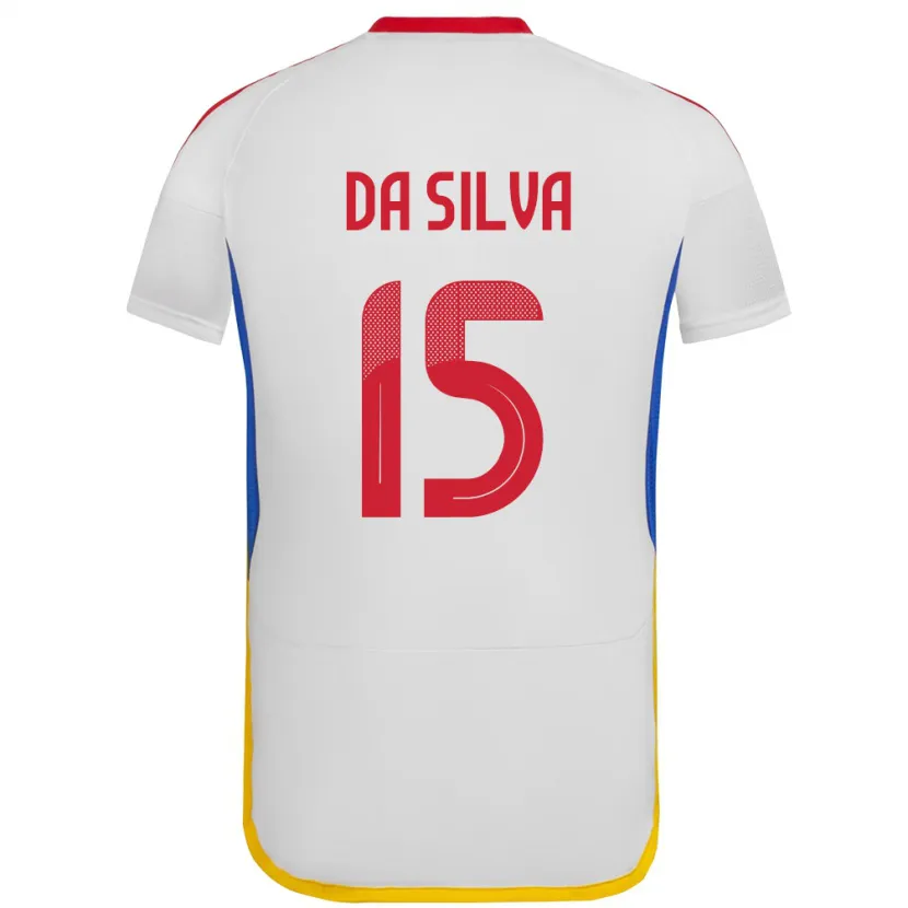Danxen Dzieci Wenezuela Cesar Da Silva #15 Biały Wyjazdowa Koszulka 24-26 Koszulki Klubowe