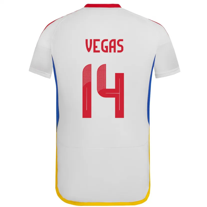 Danxen Dzieci Wenezuela Miguel Vegas #14 Biały Wyjazdowa Koszulka 24-26 Koszulki Klubowe
