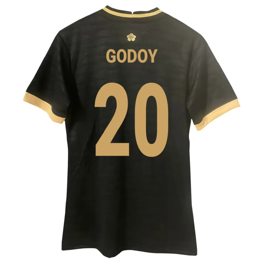 Danxen Dzieci Panama Aníbal Godoy #20 Czarny Wyjazdowa Koszulka 24-26 Koszulki Klubowe