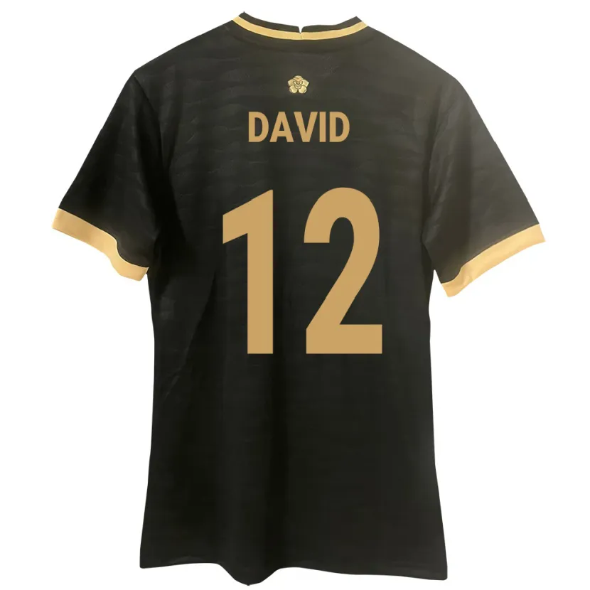Danxen Dzieci Panama Said David #12 Czarny Wyjazdowa Koszulka 24-26 Koszulki Klubowe