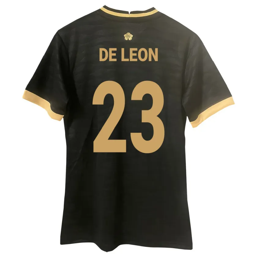 Danxen Dzieci Panama Yerenis De León #23 Czarny Wyjazdowa Koszulka 24-26 Koszulki Klubowe