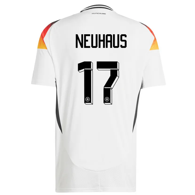 Danxen Męski Niemcy Florian Neuhaus #17 Biały Domowa Koszulka 24-26 Koszulki Klubowe