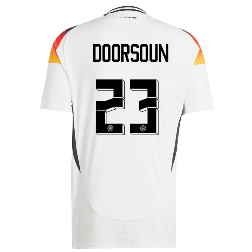 Danxen Męski Niemcy Sara Doorsoun #23 Biały Domowa Koszulka 24-26 Koszulki Klubowe