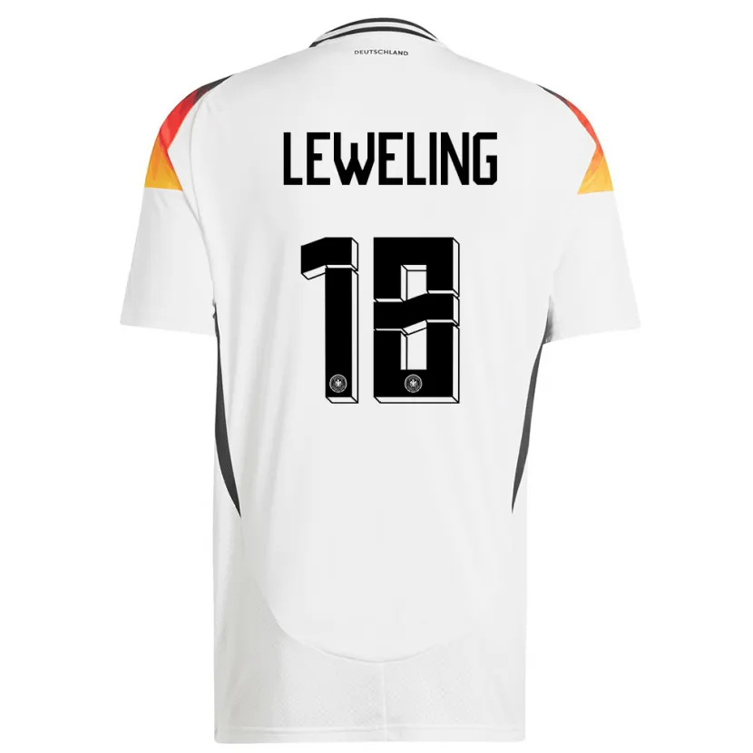Danxen Męski Niemcy Jamie Leweling #18 Biały Domowa Koszulka 24-26 Koszulki Klubowe