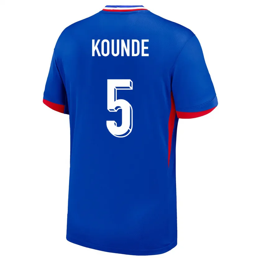 Danxen Męski Francja Jules Kounde #5 Niebieski Domowa Koszulka 24-26 Koszulki Klubowe