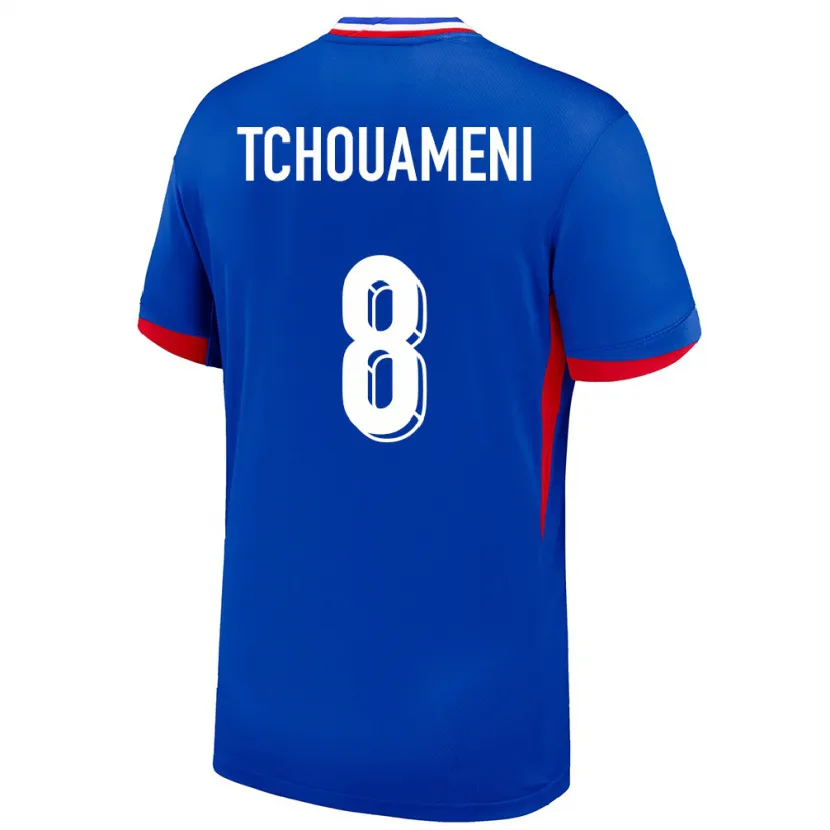 Danxen Męski Francja Aurelien Tchouameni #8 Niebieski Domowa Koszulka 24-26 Koszulki Klubowe