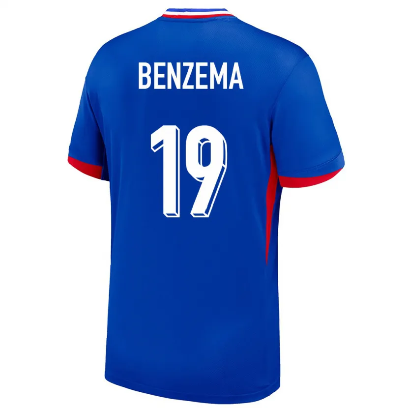 Danxen Męski Francja Karim Benzema #19 Niebieski Domowa Koszulka 24-26 Koszulki Klubowe