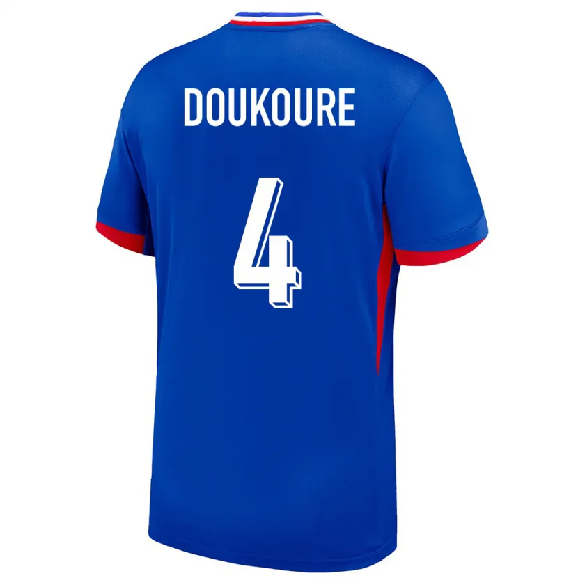 Danxen Męski Francja Ismael Doukoure #4 Niebieski Domowa Koszulka 24-26 Koszulki Klubowe