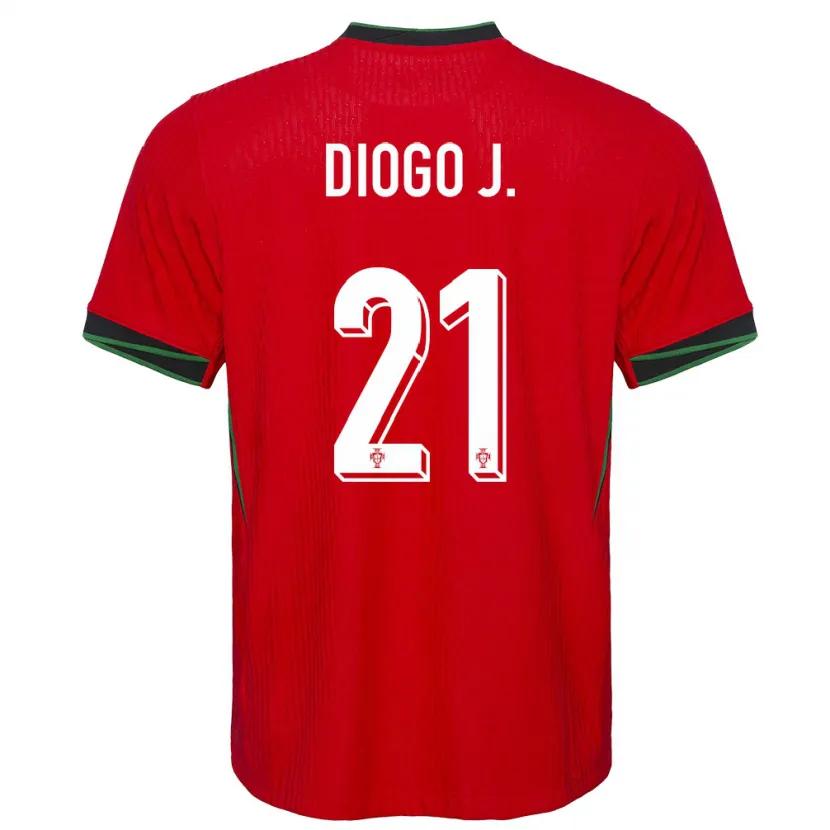 Danxen Męski Portugalia Diogo Jota #21 Czerwony Domowa Koszulka 24-26 Koszulki Klubowe