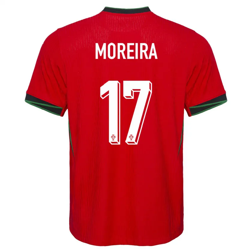 Danxen Męski Portugalia Afonso Moreira #17 Czerwony Domowa Koszulka 24-26 Koszulki Klubowe