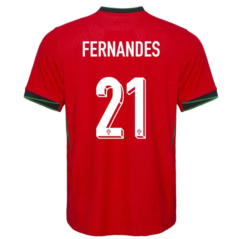 Danxen Męski Portugalia Mateus Fernandes #21 Czerwony Domowa Koszulka 24-26 Koszulki Klubowe
